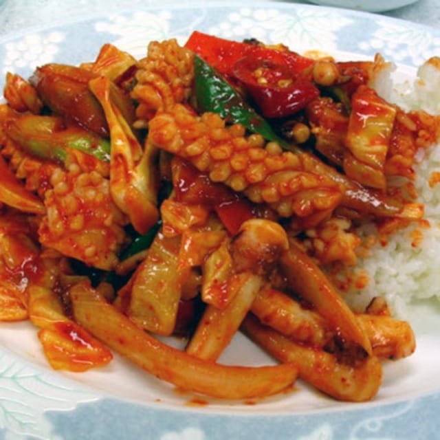Spicy Calamari Bibimbap.